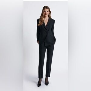 Judith + Charles black wool suit pant